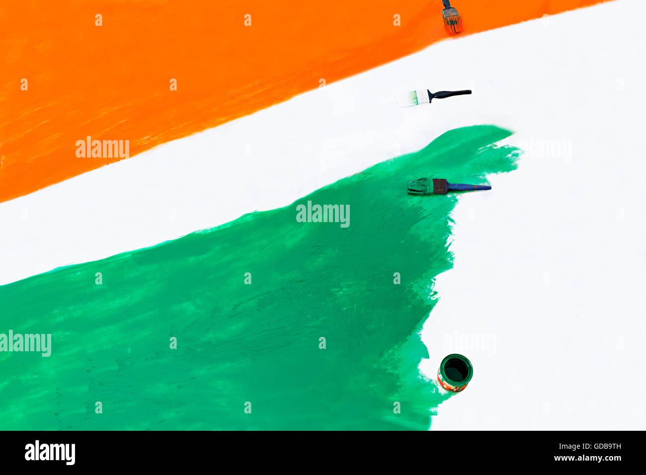 India Country Independence Day paint Flag nobody Stock Photo