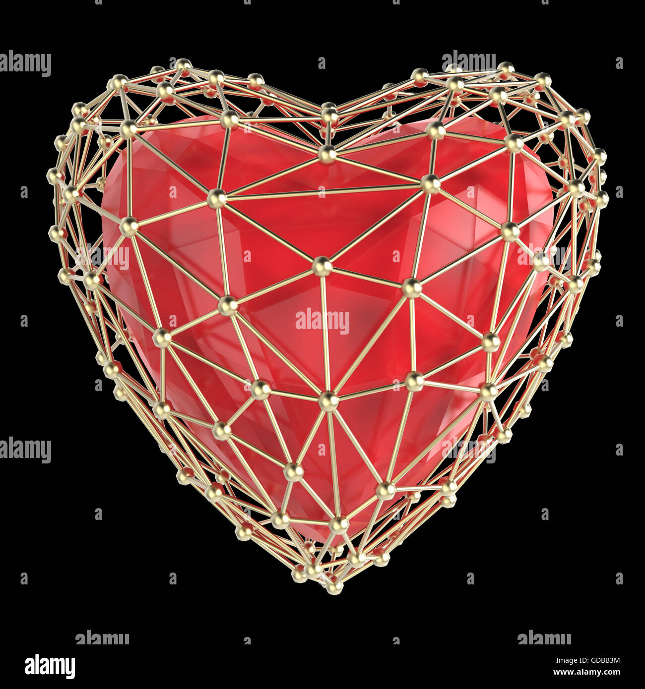 crystal-low-poly-shiny-heart-in-atom-array-shaped-cage-wedding-and-valentines-day-concept