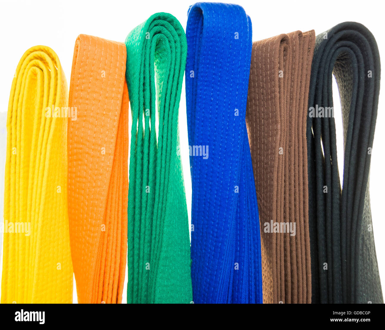 colored belts in martial arts, and a part of judo uniform, for an