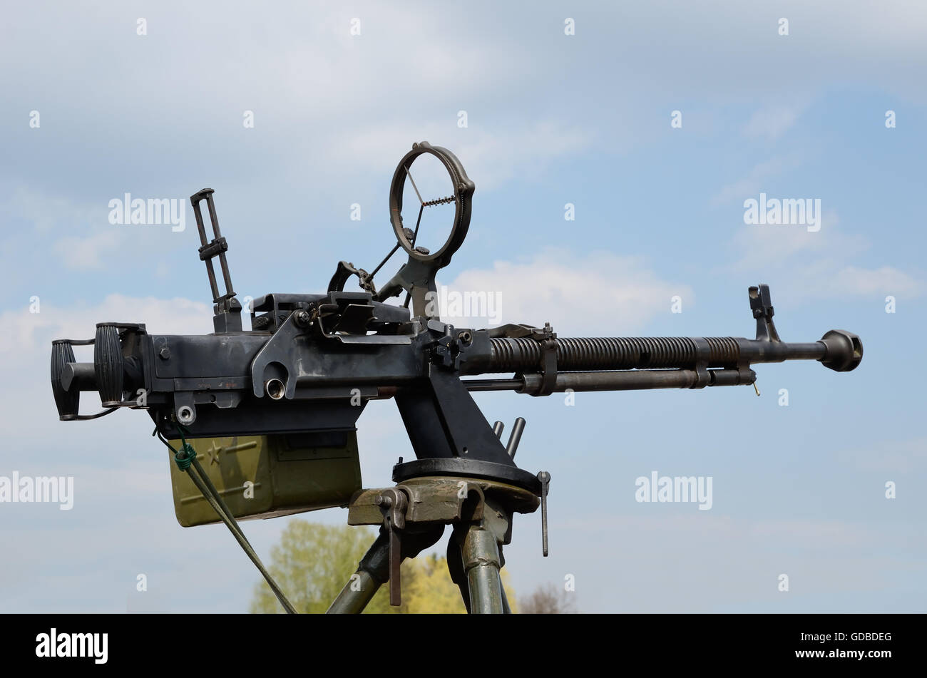 Anti-aircraft machine gun Stock Photo