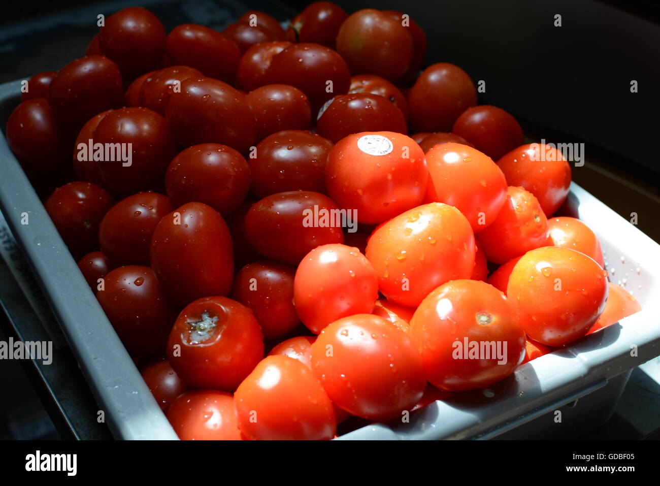 Granville Island Market Vancouver British Columbia Tomatoes Stock Photo