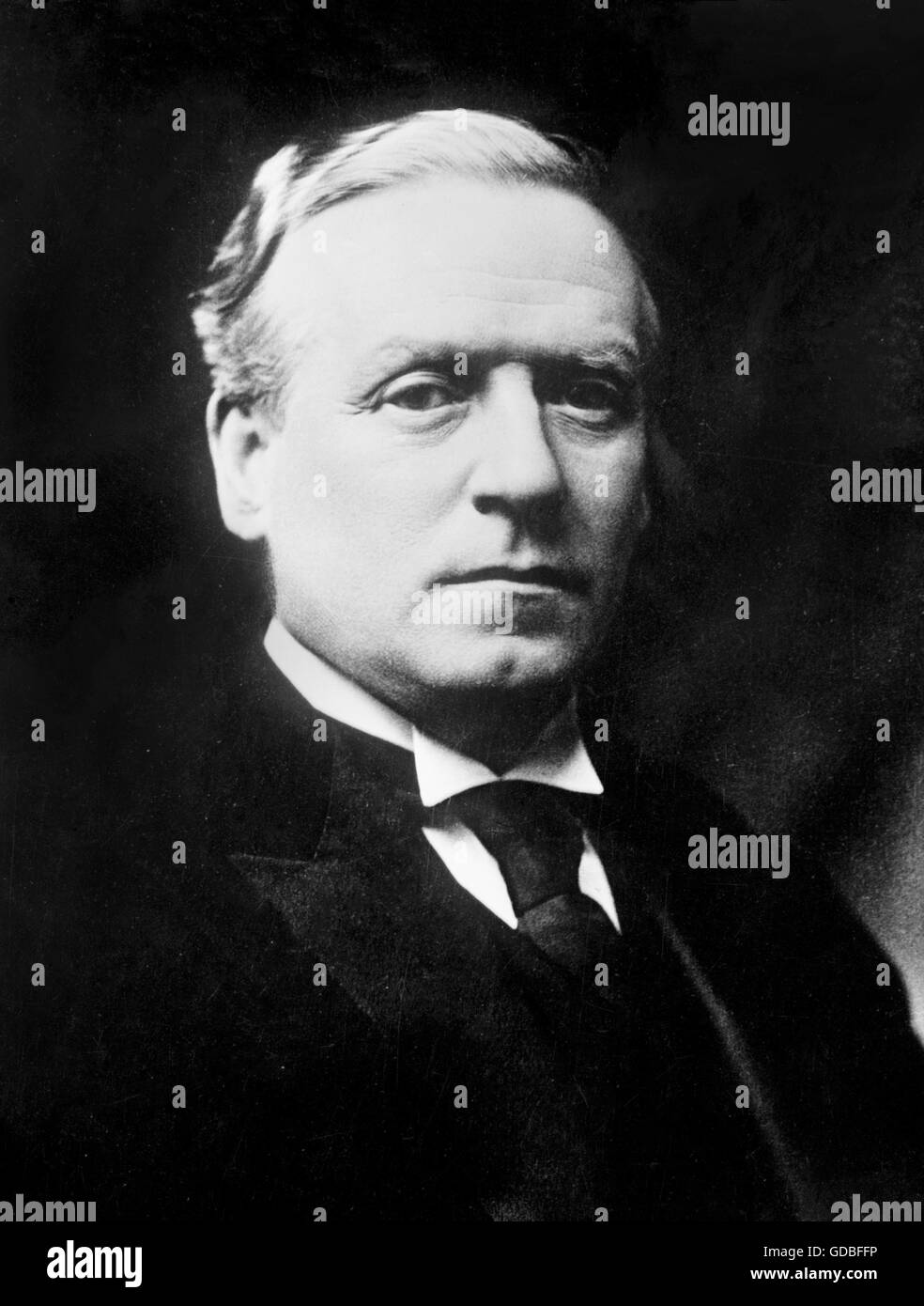 Herbert Asquith. Portrait of Liberal Prime Minister Herbert Henry Asquith, 1st Earl of Oxford and Asquith, (1852-1928),  from Bain News Service Stock Photo