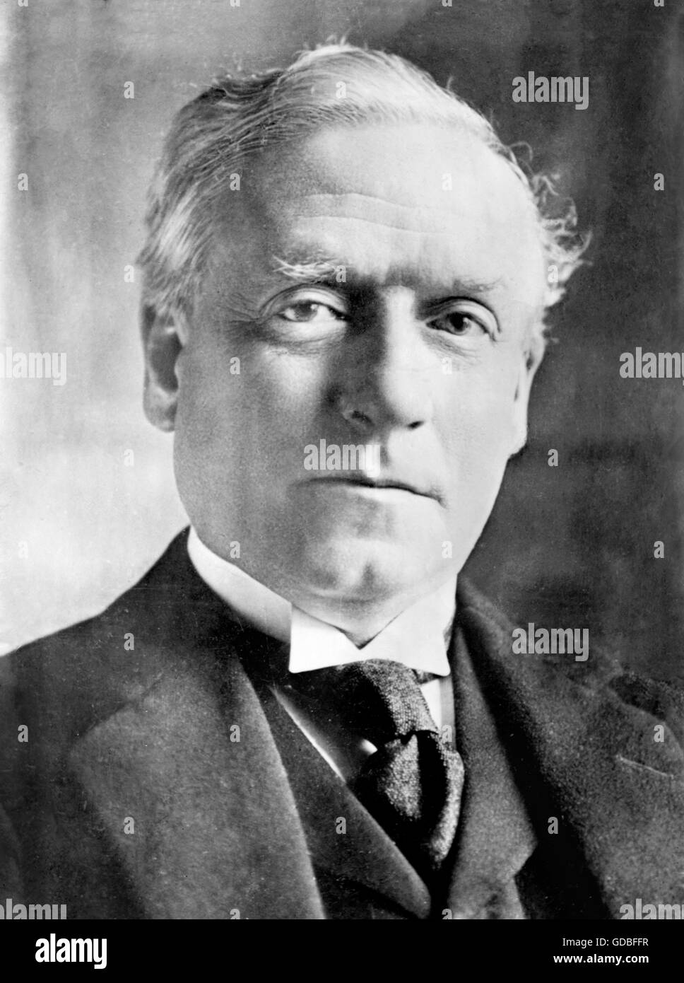 Herbert Asquith. Portrait of Liberal Prime Minister Herbert Henry Asquith, 1st Earl of Oxford and Asquith, (1852-1928),  from Bain News Service c.1916 Stock Photo