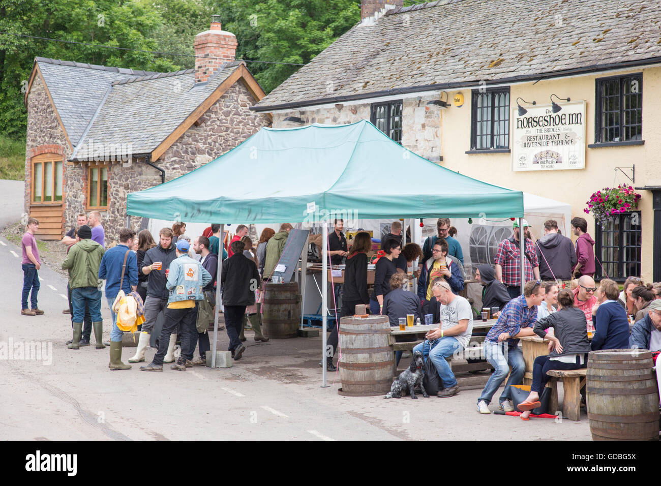 The Horseshoe Inn in the hamlet of Bridges below the Long Mynd