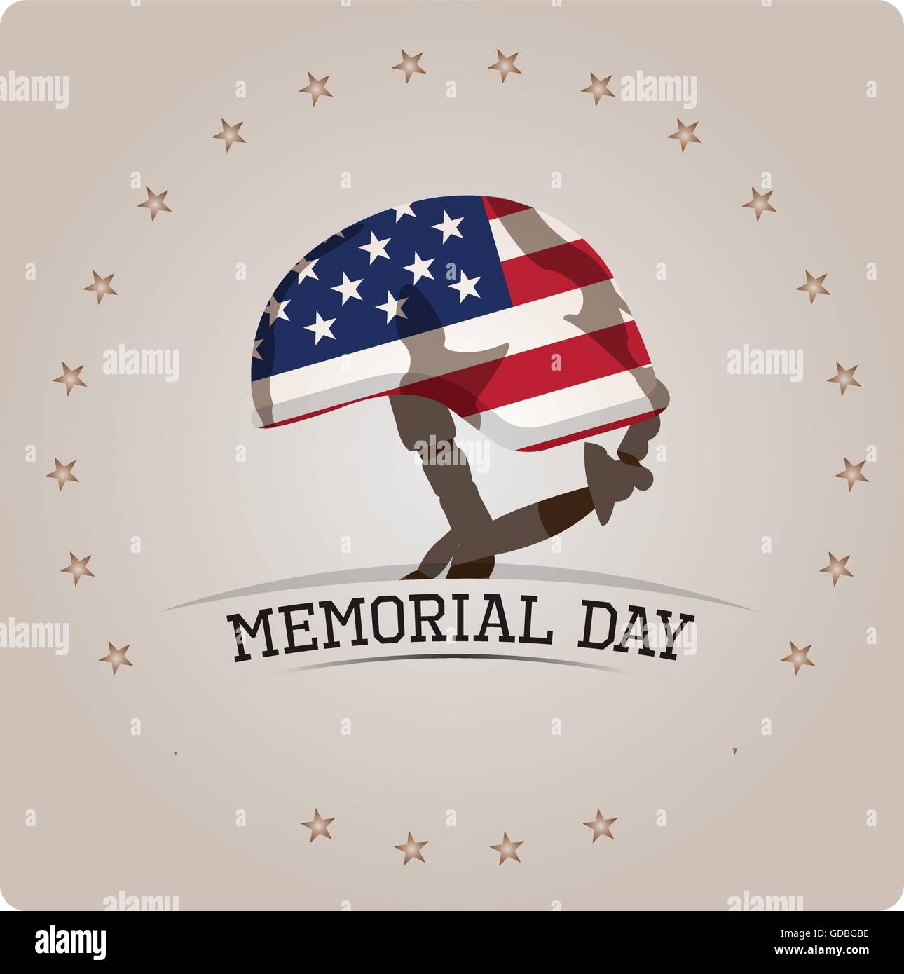 Isolated military helm with the american flag on a background with text ...