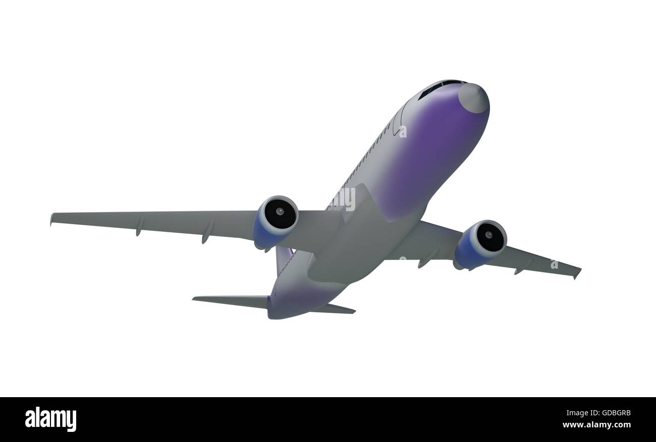 jet aircraft, isolated on white background 3d illustration Stock Photo ...