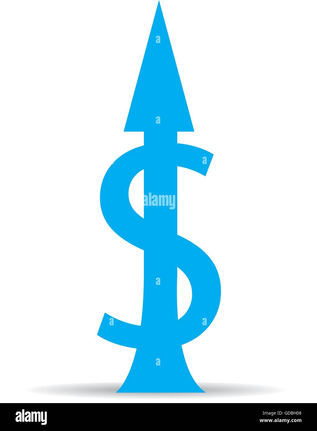 Isolated money symbol with an arrow on a white background Stock Vector ...