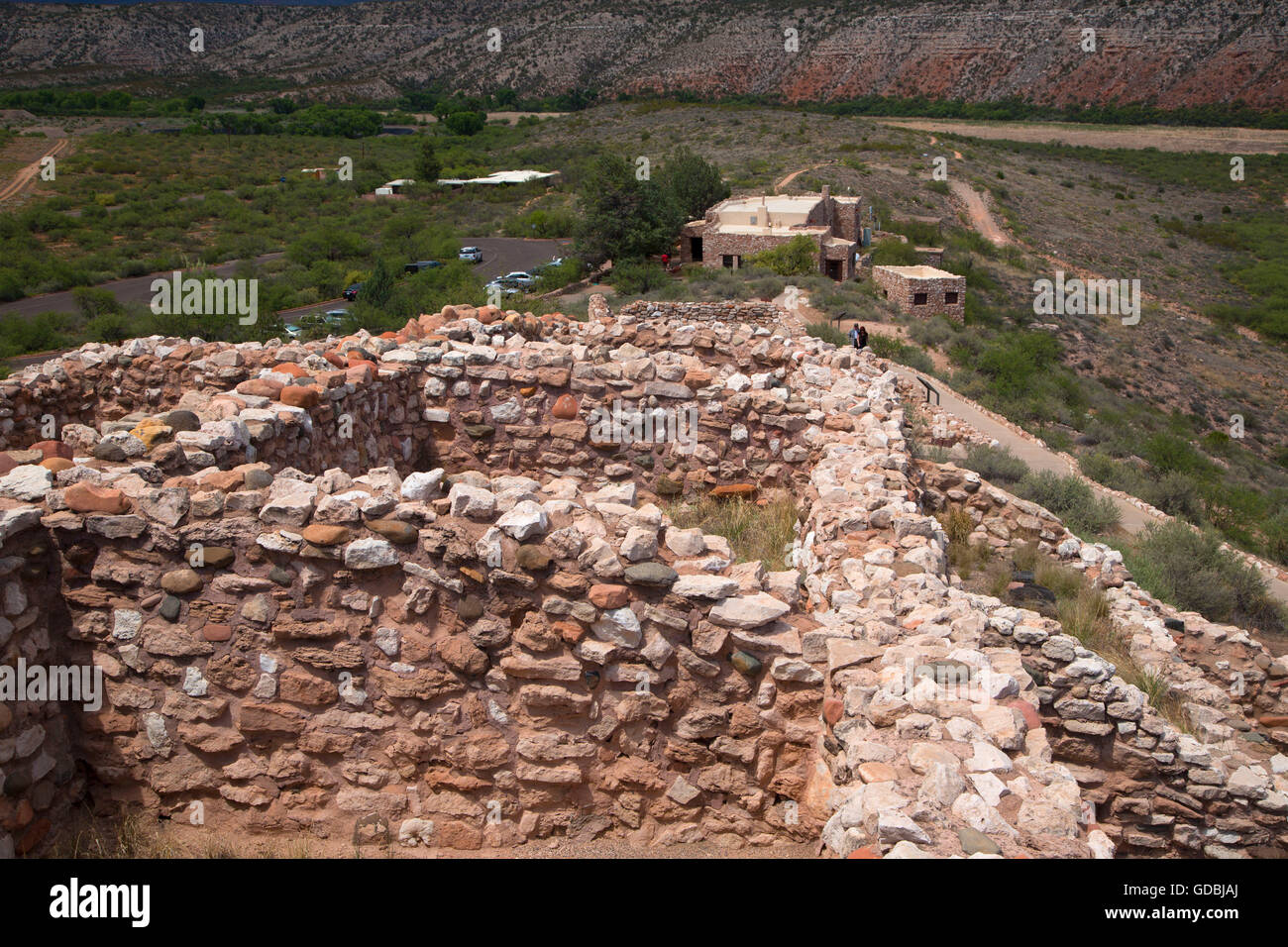 Tuzigoot Pueblo ruins, Tuzigoot National Monument, Arizona Stock Photo