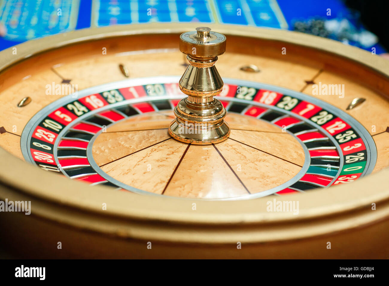 green roulette table with colored chips ready to play Stock Photo Alamy