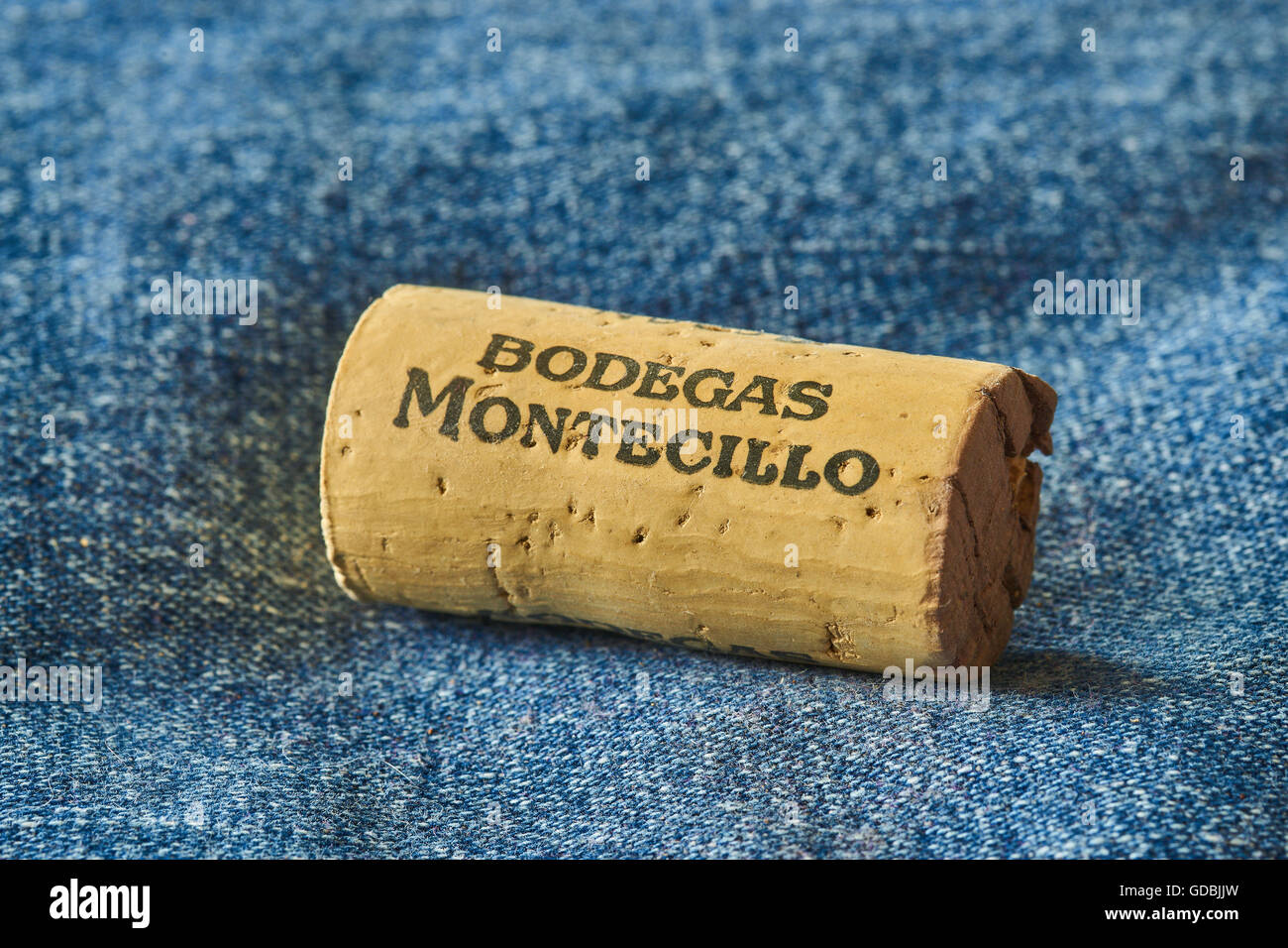 Rioja Bodegas Montecillo Cellars spanish wine cork stopper Stock Photo