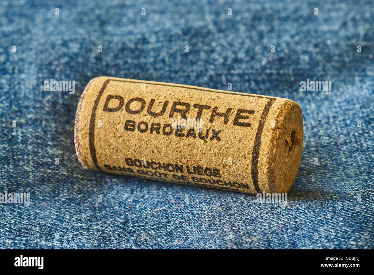 Dourthe Bordeaux French wine cork stopper Stock Photo