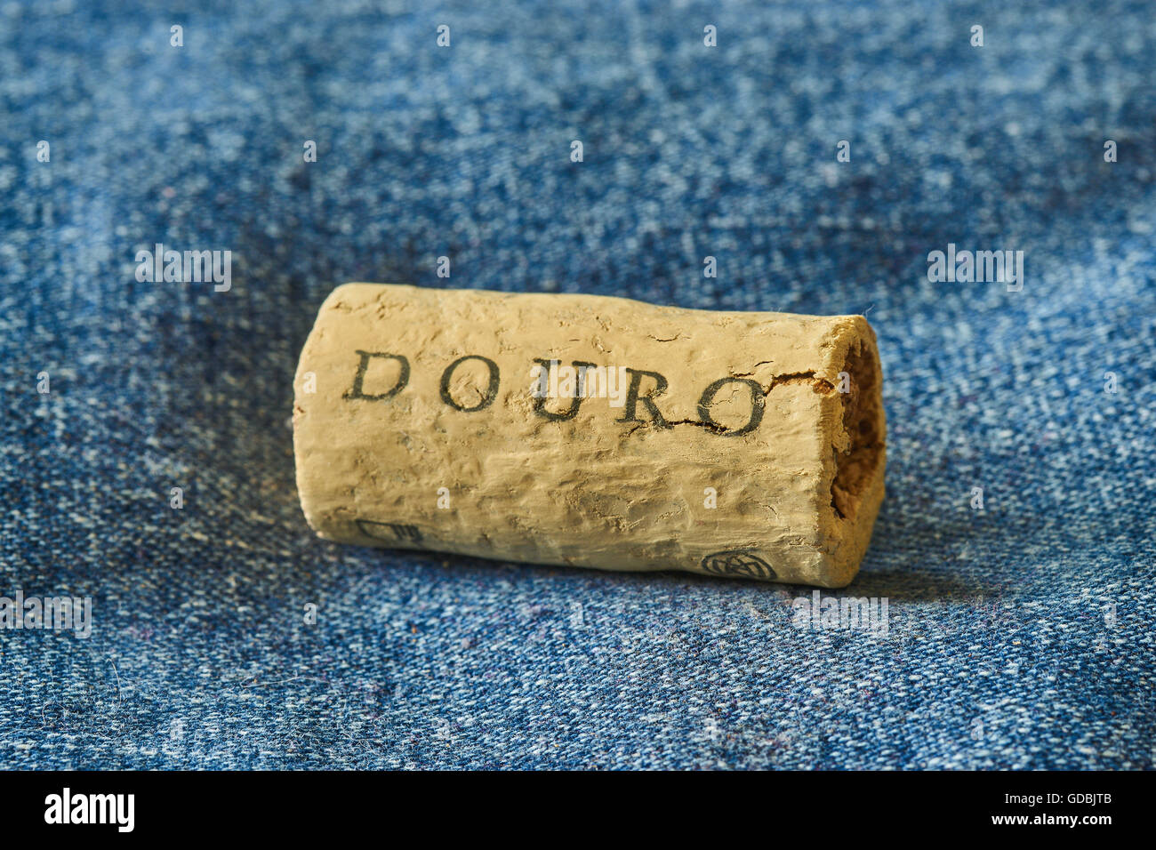Duorum Portugese wine cork stopper Stock Photo
