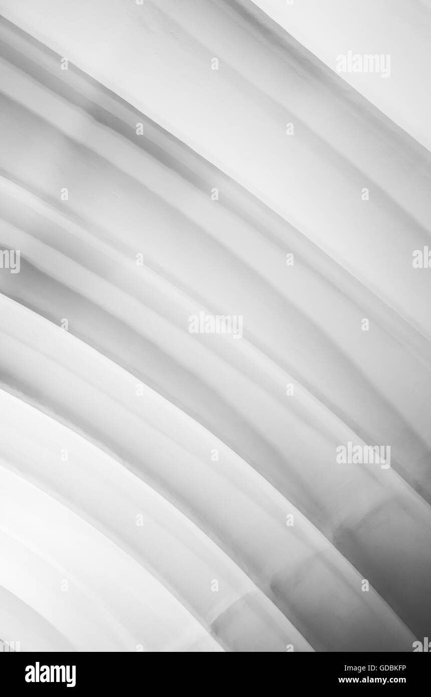 Abstract architecture background, white arched ceiling with soft illumination Stock Photo