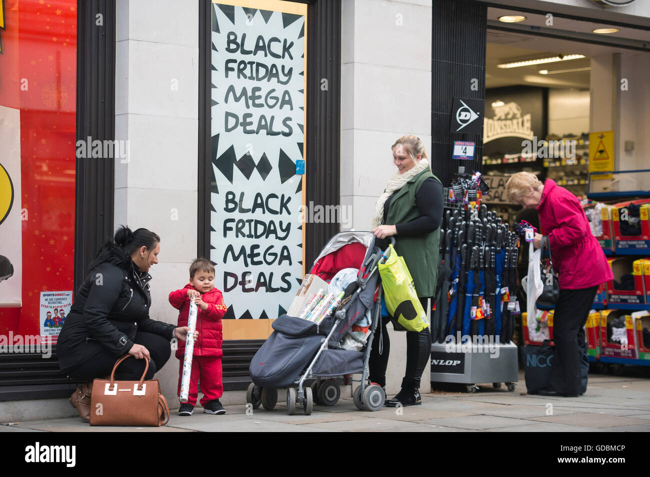 Posters offering ‘Black Friday’ deals in shops on Gloucester’s