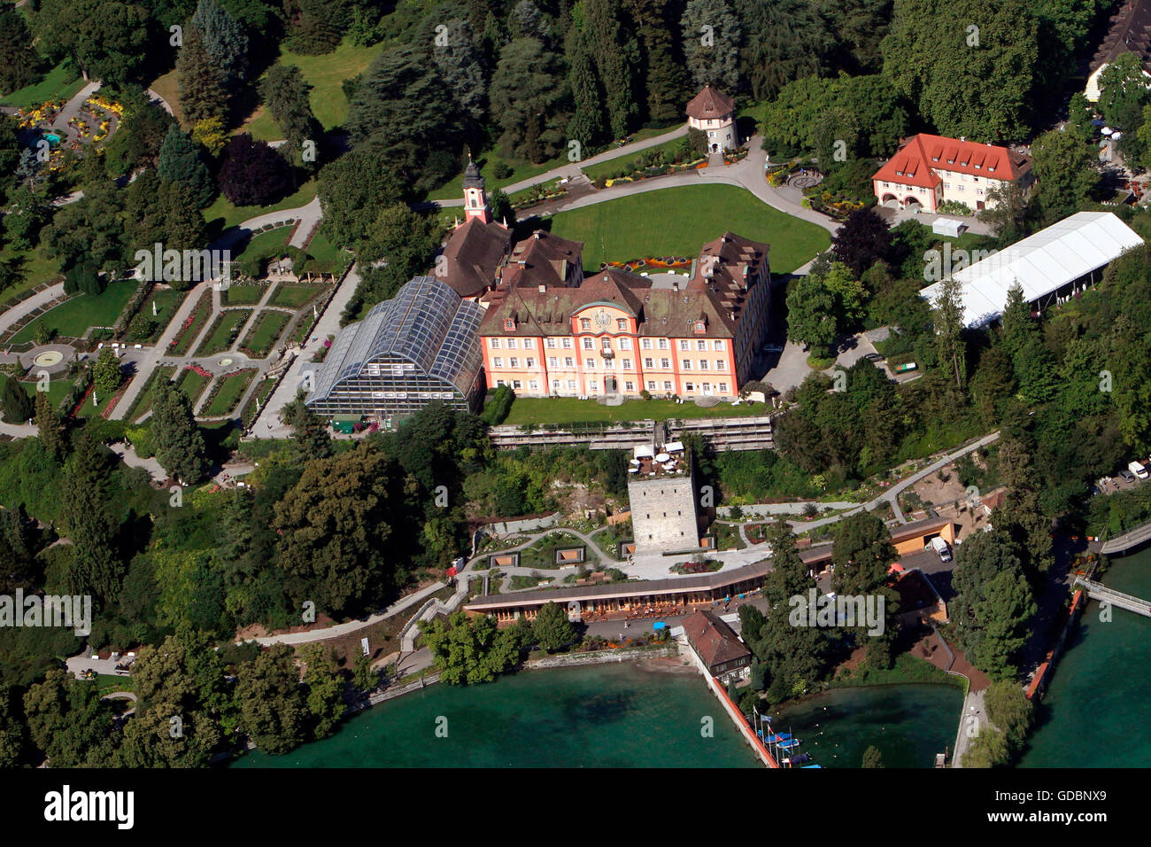 Castle Mainau Isle Of Mainau Baden Wurttemberg Germany Stock Photo Castle Mainau Isle Of Mainau Baden Wurttemberg Germany Stock Photo