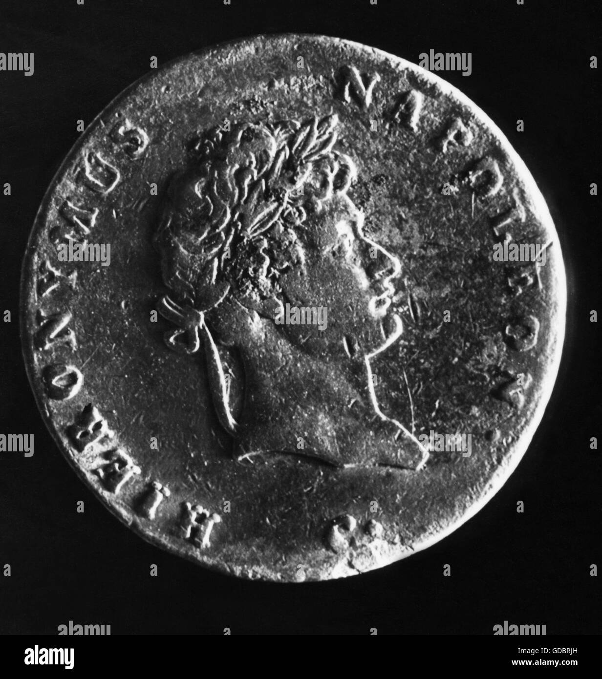 Bonaparte, Jerome, 15.11.1784 - 24.6.1860, King of Westphalia 1807 - 1813, portrait, coin-portrait, early 19th century, Stock Photo