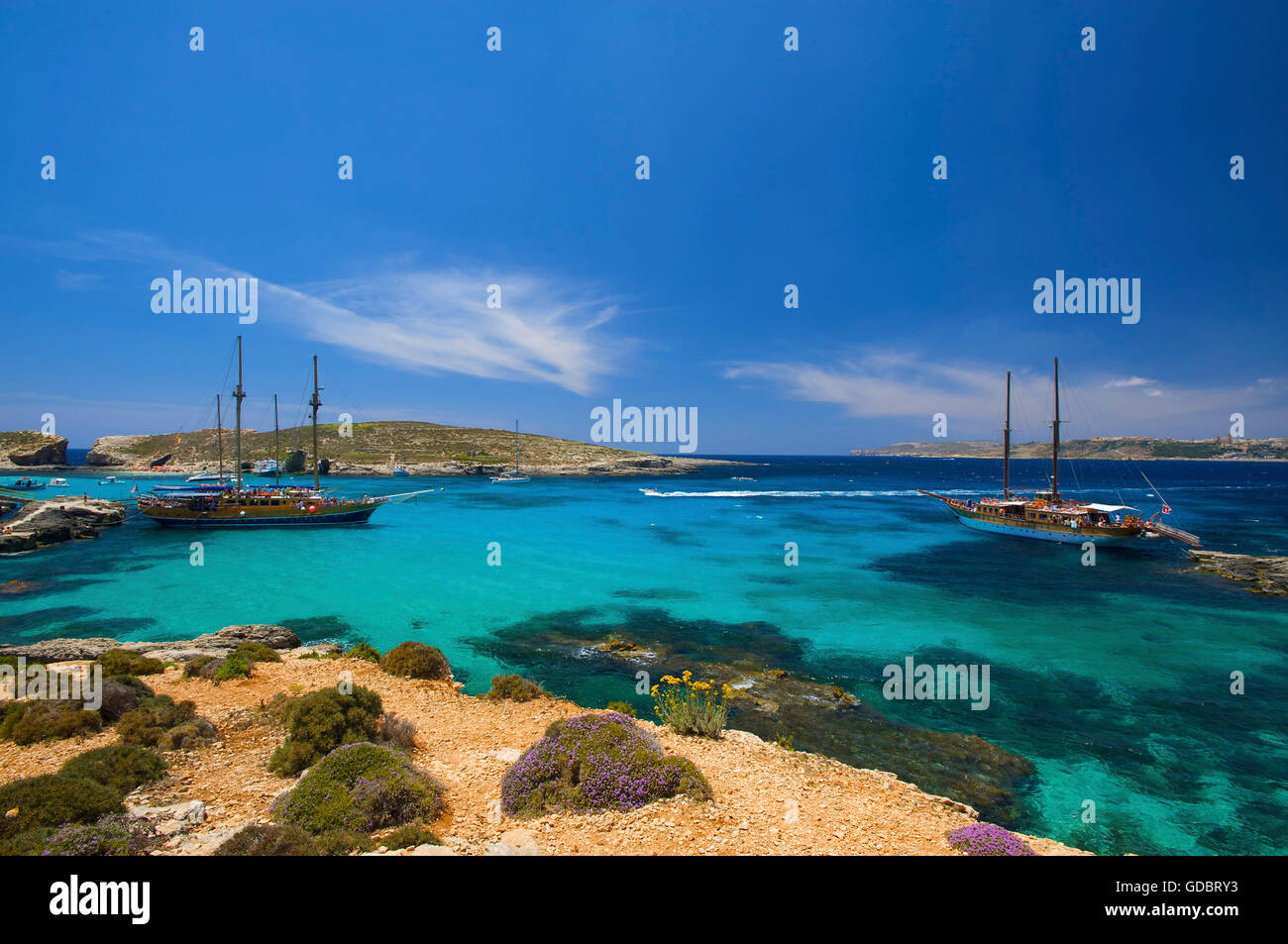 Blue Lagoon, Comino Island, Malta Stock Photo