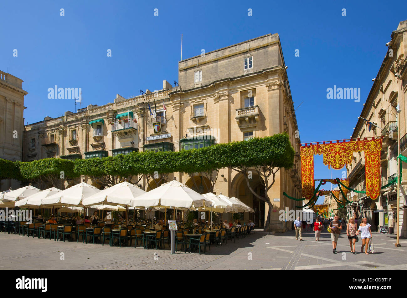Street Cafe in Valletta, Malta Stock Photo Alamy