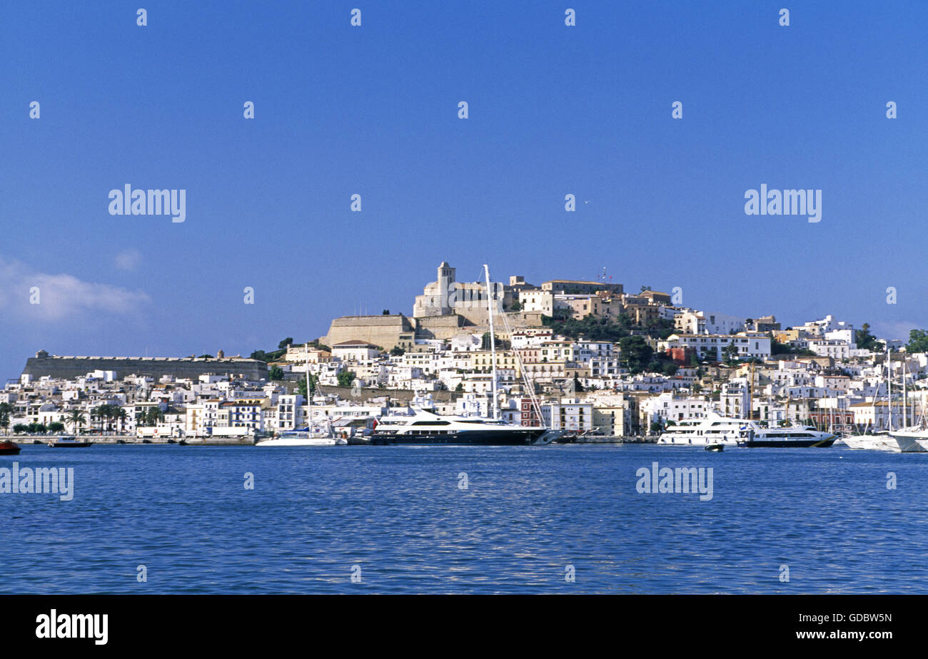 Old Town, Ibiza-Town, Ibiza, Balearic Islands, Spain Stock Photo