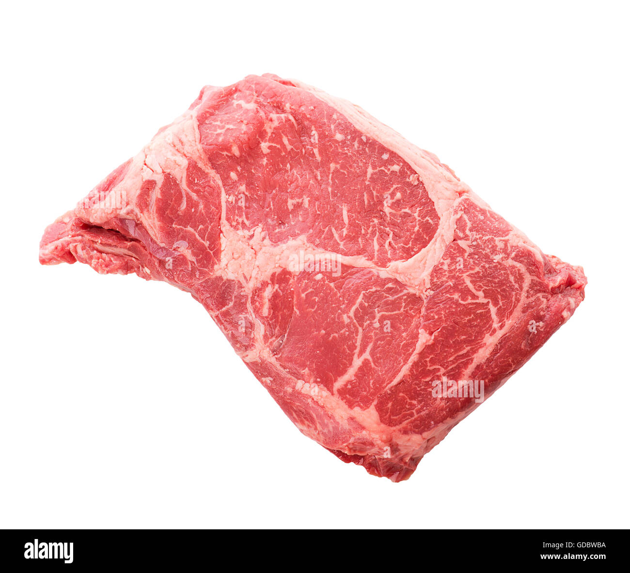 Rib Eye steak isolated on a white background Stock Photo - Alamy