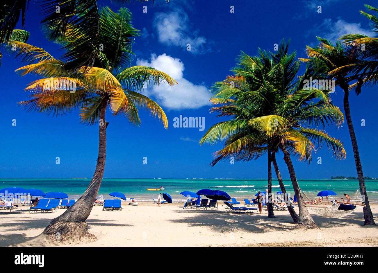 Beach in San Juan, Puerto Rico, Caribbean Stock Photo