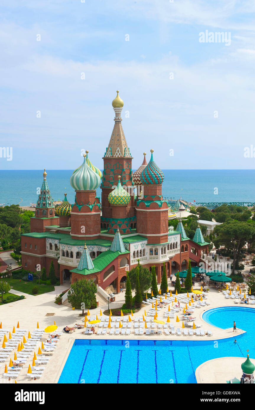 Hotel WOW Kremlin Palace in Antalya, tuÌˆrkische Riviera, TuÌˆrkei Stock Photo