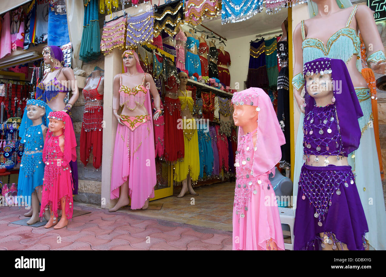 Traditional costumes in Marmaris, Turkish Aegean Coast, Turkey Stock ...