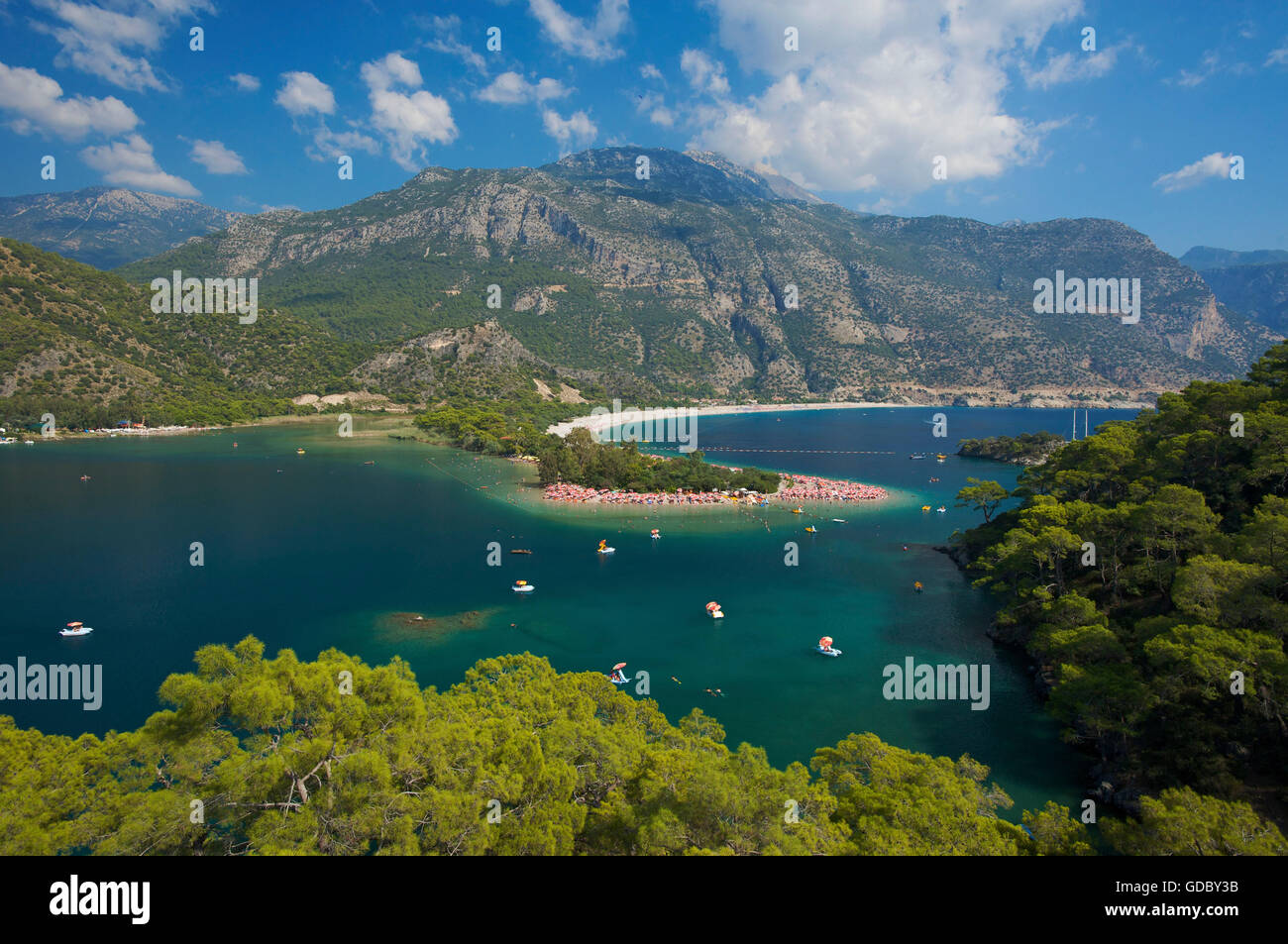 Oludeniz Beach, Fethiye, Turkish Aegean Coast, Turkey Stock Photo
