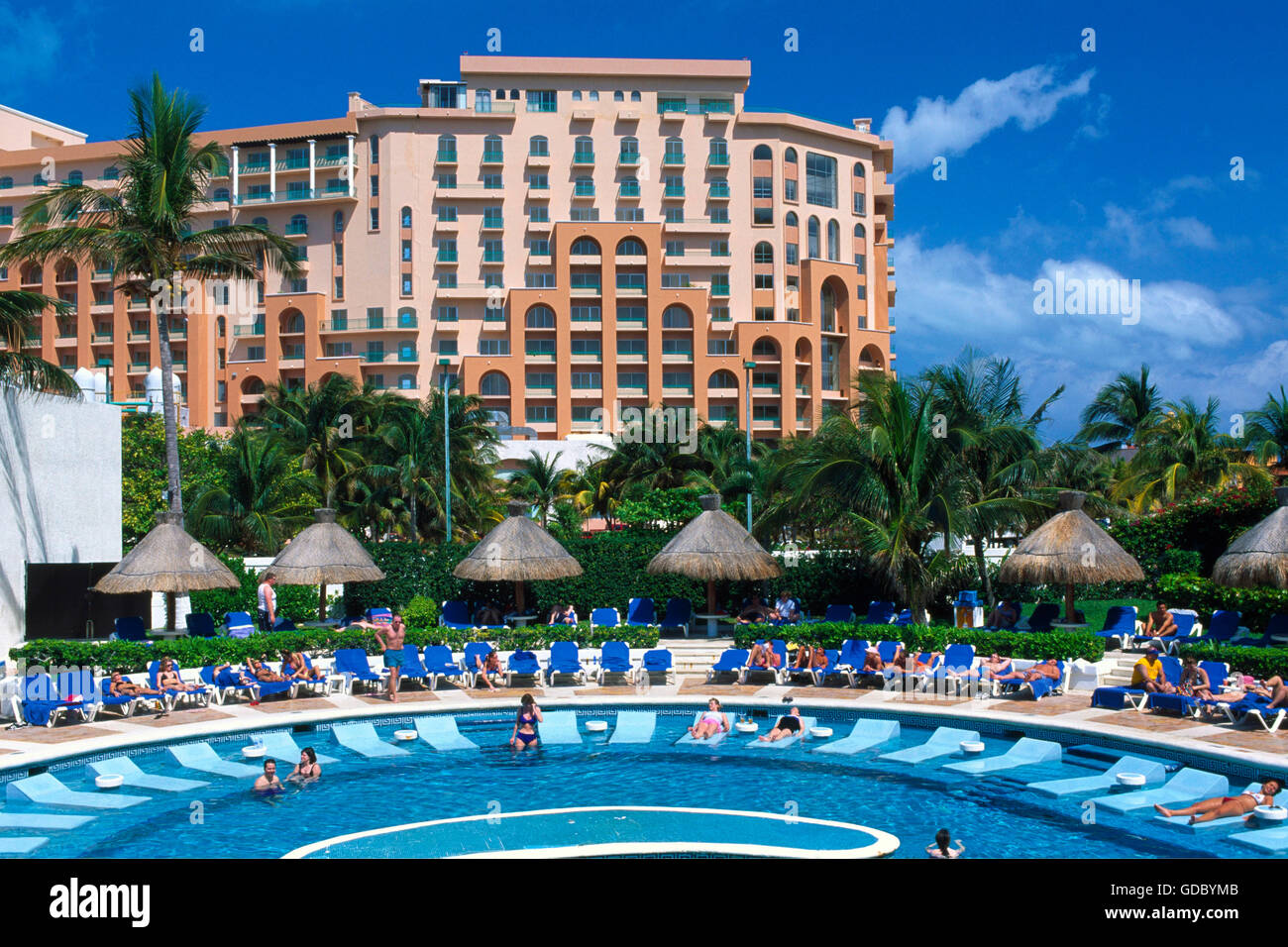 Riu Hotel, Cancun, Riviera Maya, Yucatan, Mexico Stock Photo