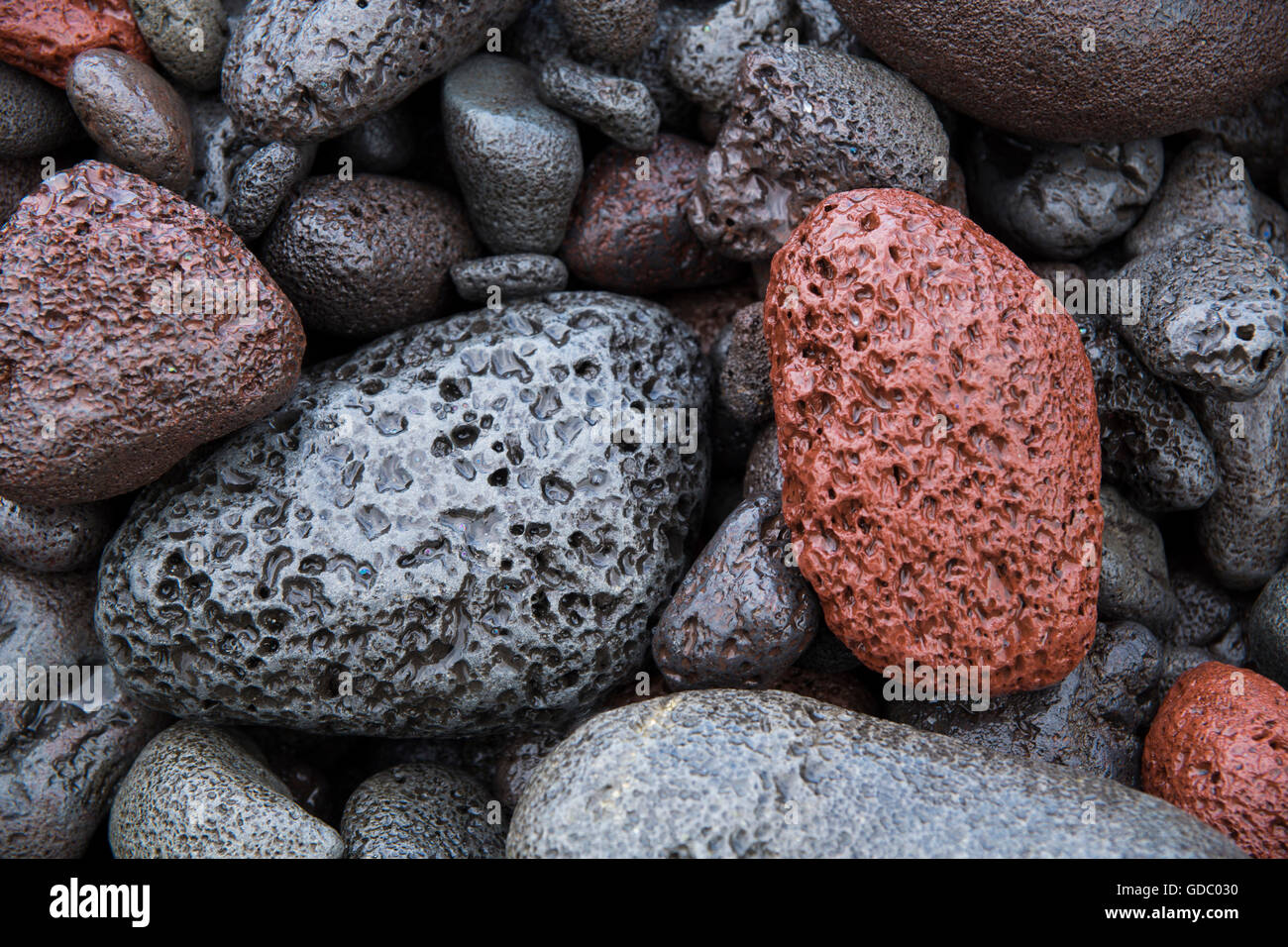 Big Island,volcano stones,Pololu Valley,coast,Big Island,USA,Hawaii,America,rock,cliff,stone,mountains,Volcanical,l Stock Photo