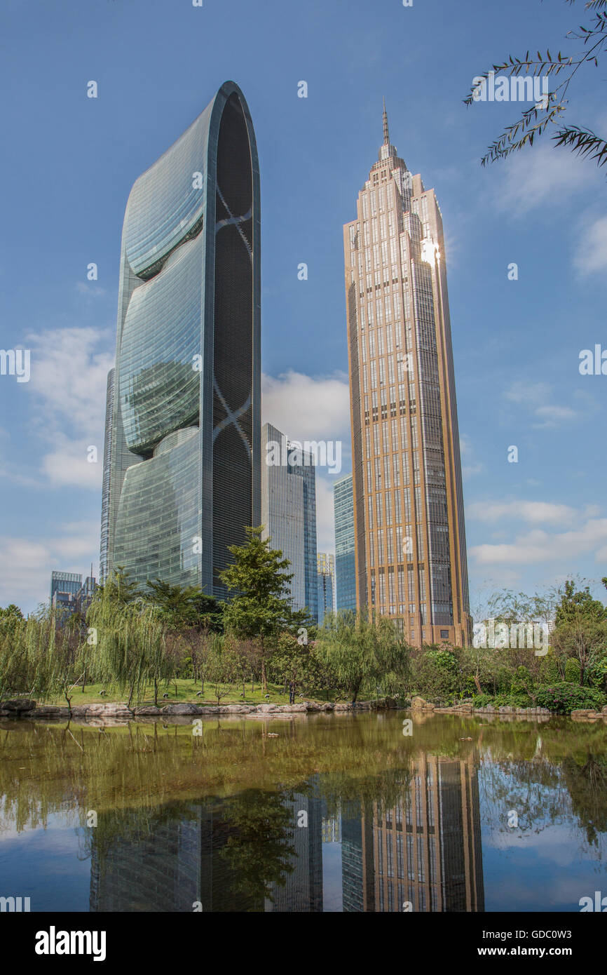 China,Guangdong Province,Guangzhou City,Wuyang New Town,Pearl River Tower Stock Photo