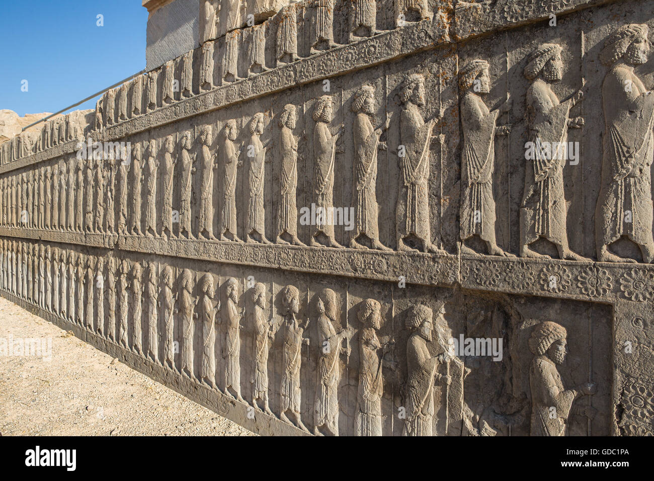 Iran,Persepolis City,Ruins of Persepolis,Apadana Palace Stock Photo