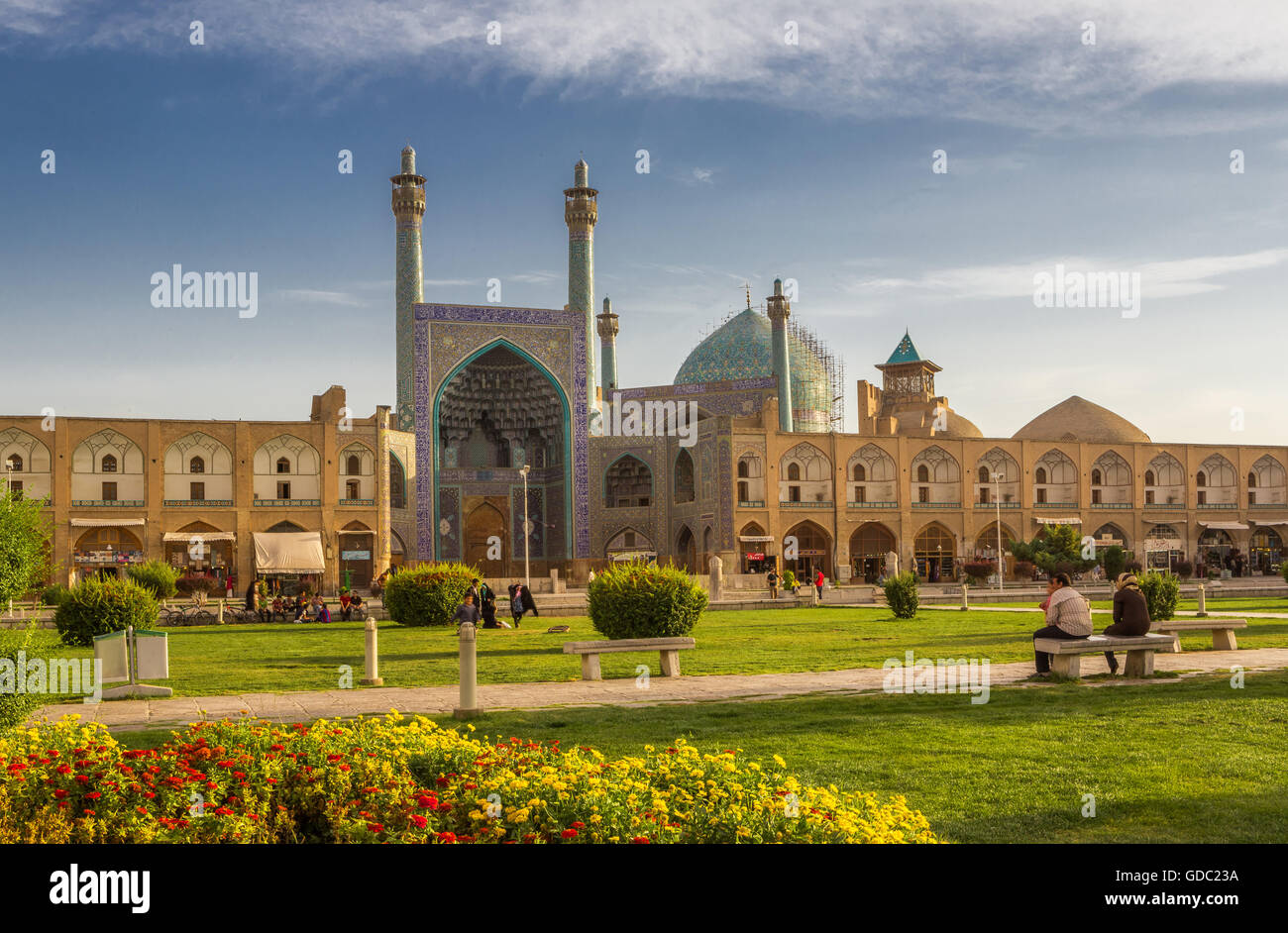 Iran,Esfahan City,Naqsh-e Jahan Square,Masjed-e Shah Mosque Stock Photo