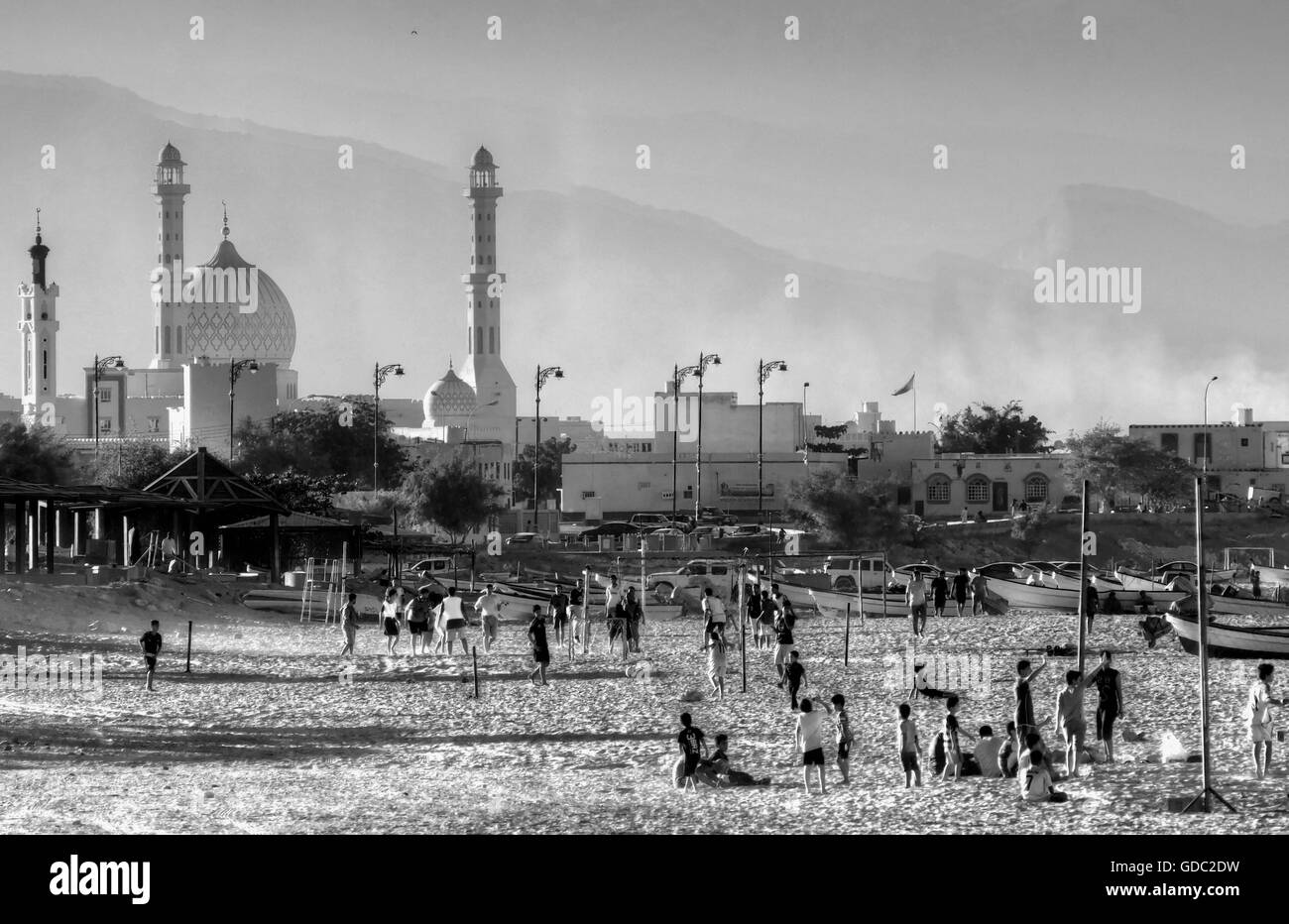 Beach in oman Black and White Stock Photos & Images - Alamy
