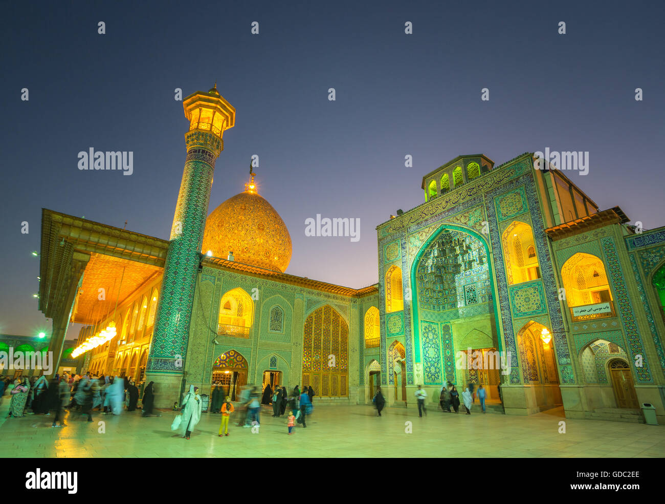 Iran,Shiraz City,Shah-e Cheragh Sanctuary Stock Photo