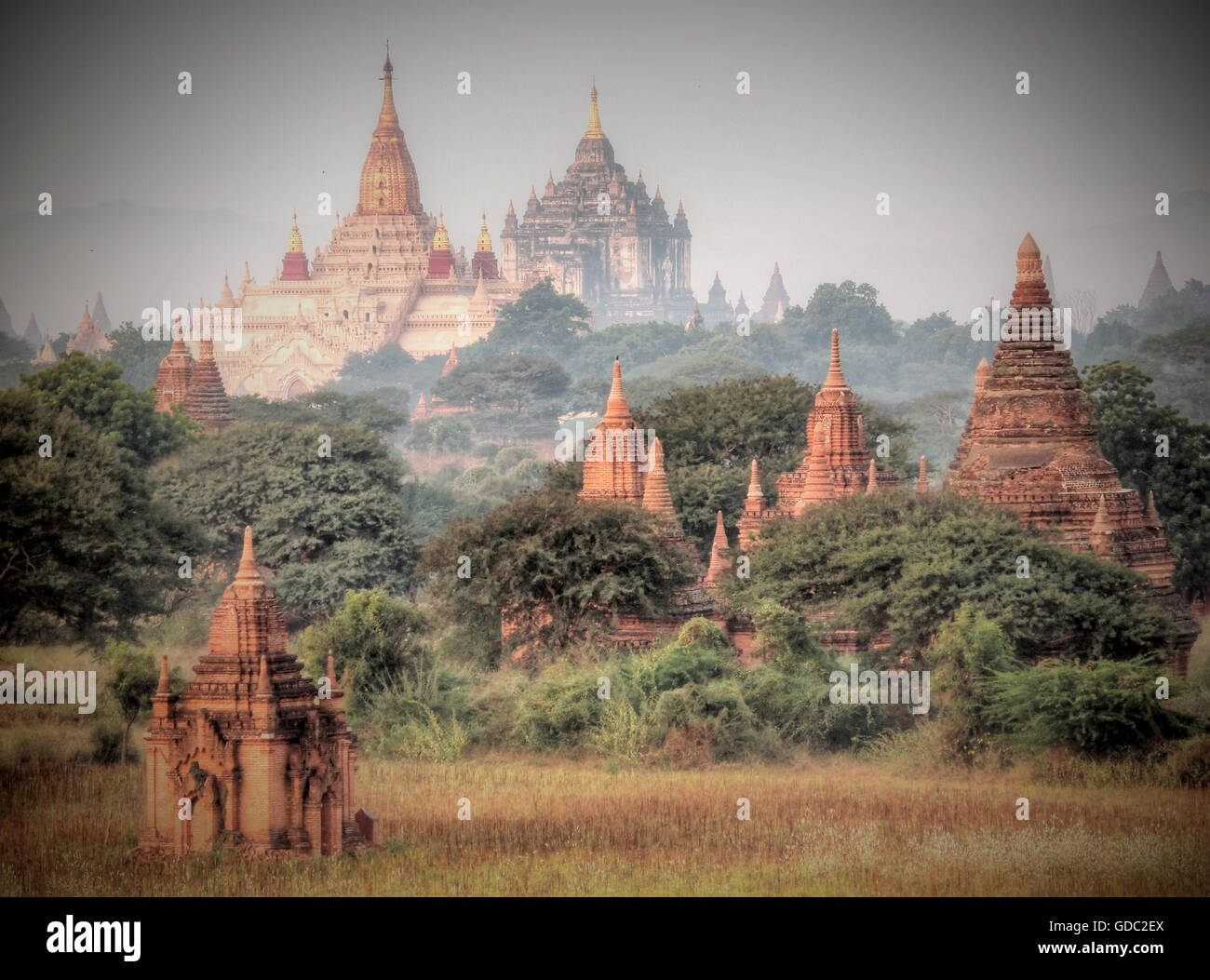 Ananda,pagoda,Ananda,pagoda,Stupa,Bagan,Myanmar,Burma,Bu,rma,Asia,scenery,landscape, Stock Photo