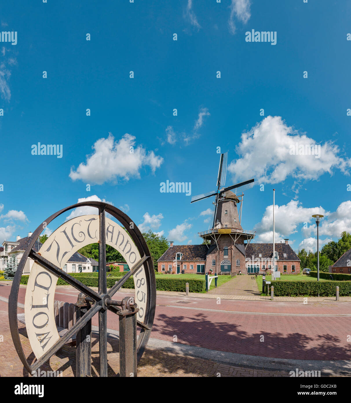 Roderwolde,Drenthe,Windmill called Woldzigt Stock Photo