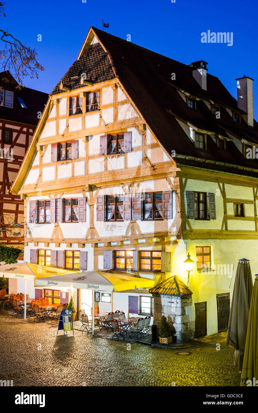Baden-Wurttemberg,lights lights,illumination,Germany,Europe,half-timbered house,fishing quarter,catering trade,tanner's Stock Photo