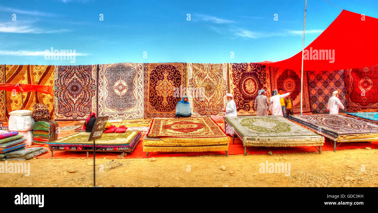 Carpet dealer Oman Stock Photo Alamy