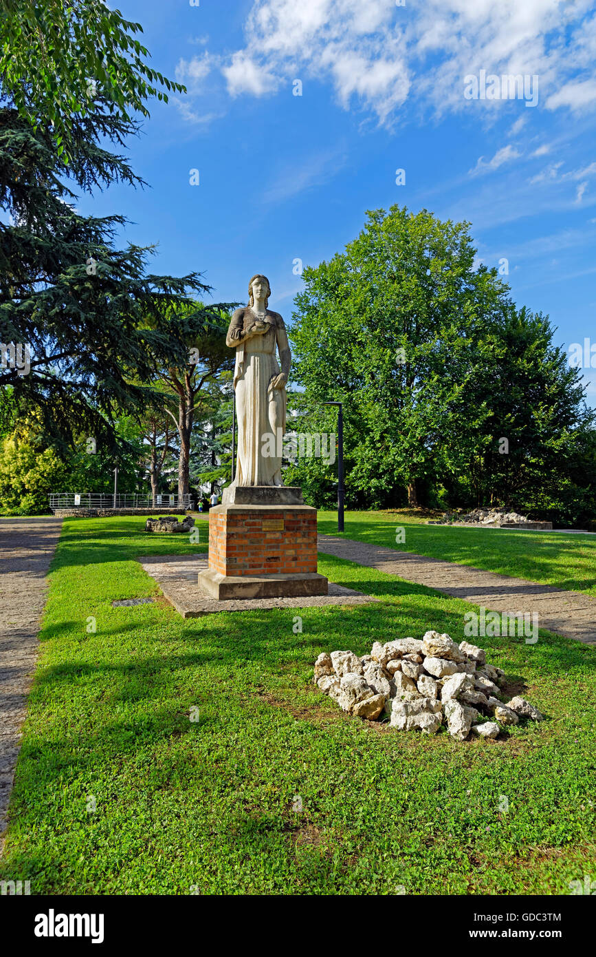 Terme Euganee,Parco Montirone,Statua di Igea - Dea della salute,1942,sculptor,Paolo Boldrin Stock Photo