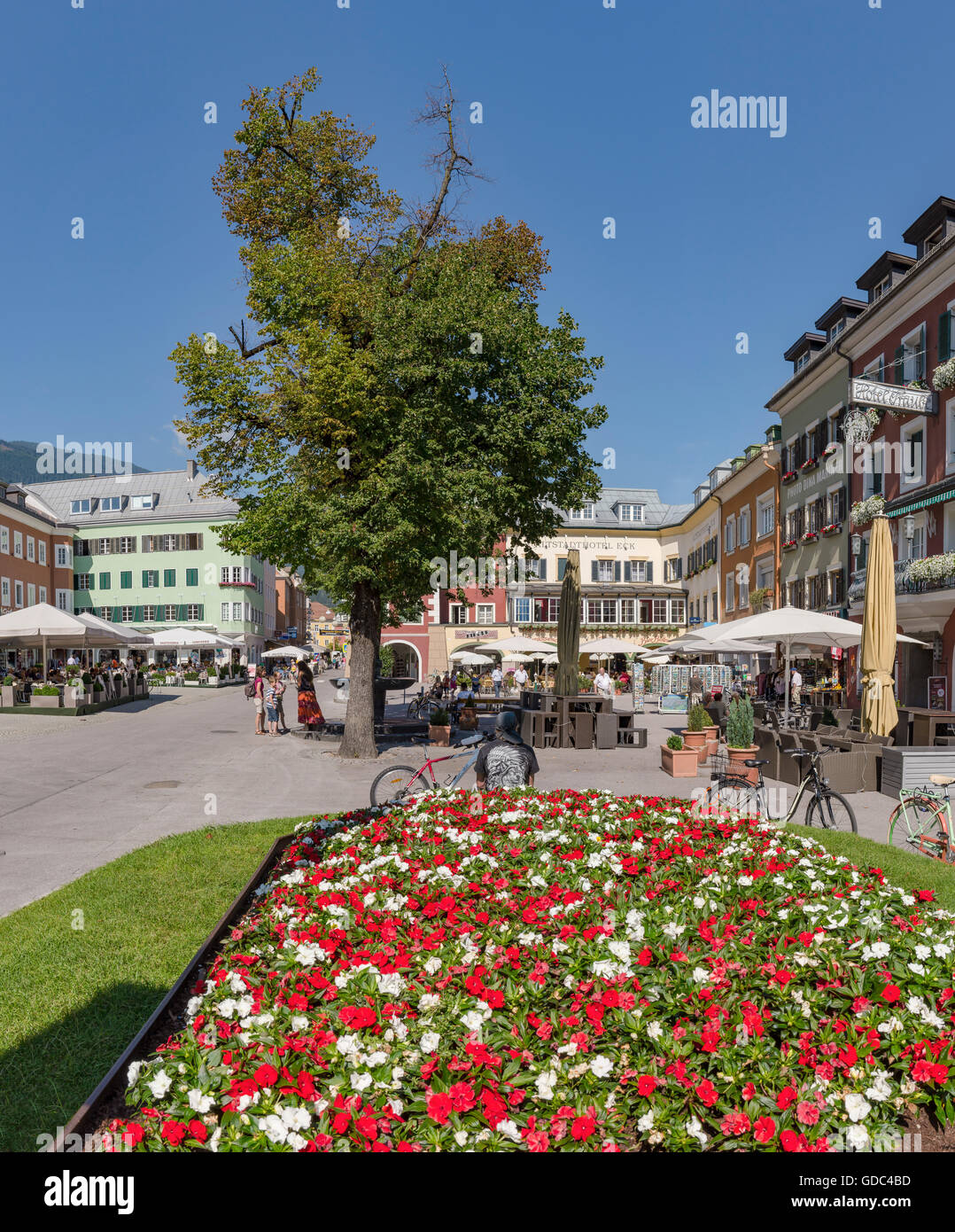 Lienz,Austria,Square Hauptplatz Stock Photo