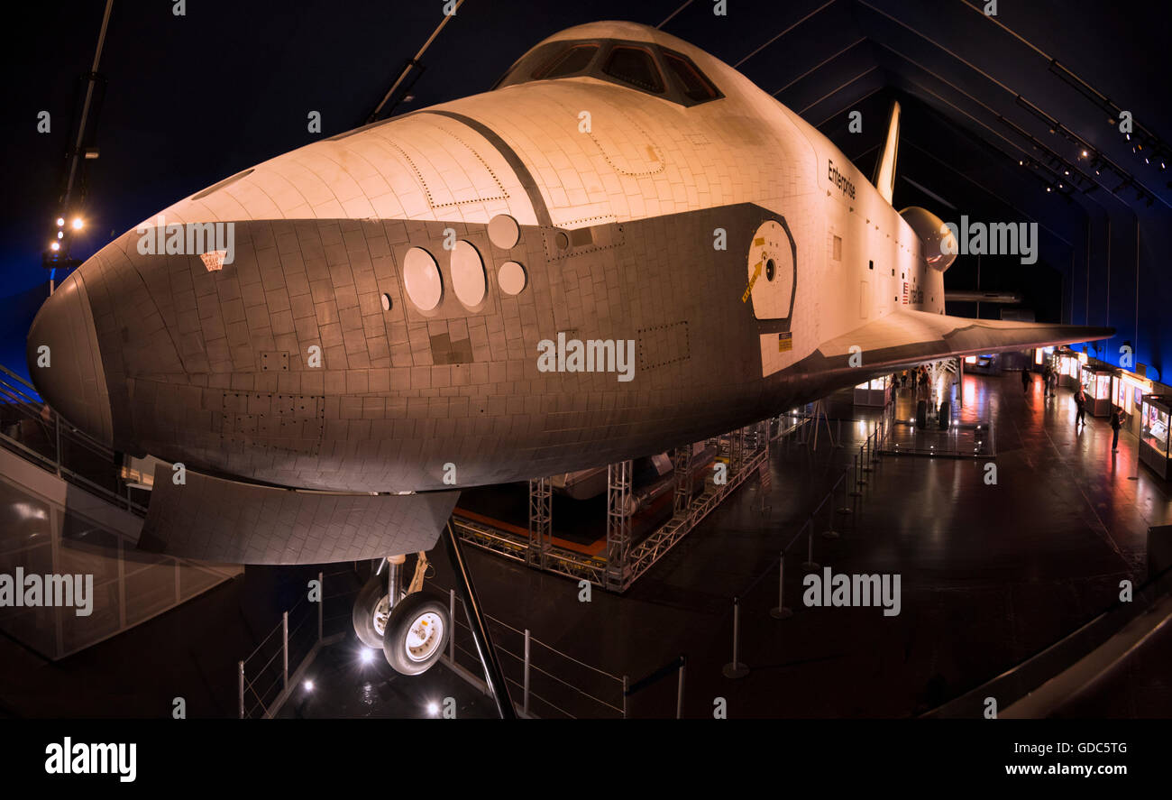 USA,East Coast,New York,Manhattan,Intrepid Sea,Air & Space Museum,Space Shuttle on display Stock Photo