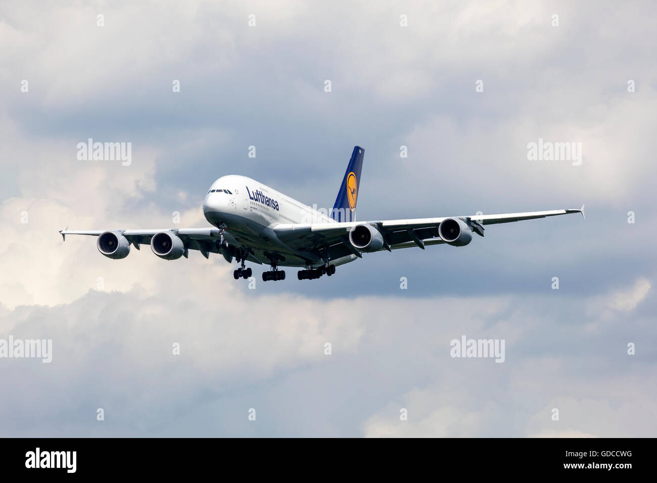 Lufthansa Airbus A380 passenger aircraft Stock Photo