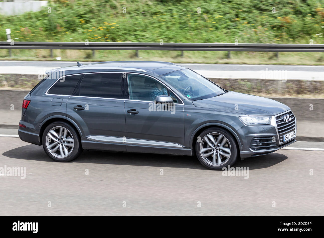 AUDI Q7 on the road Stock Photo