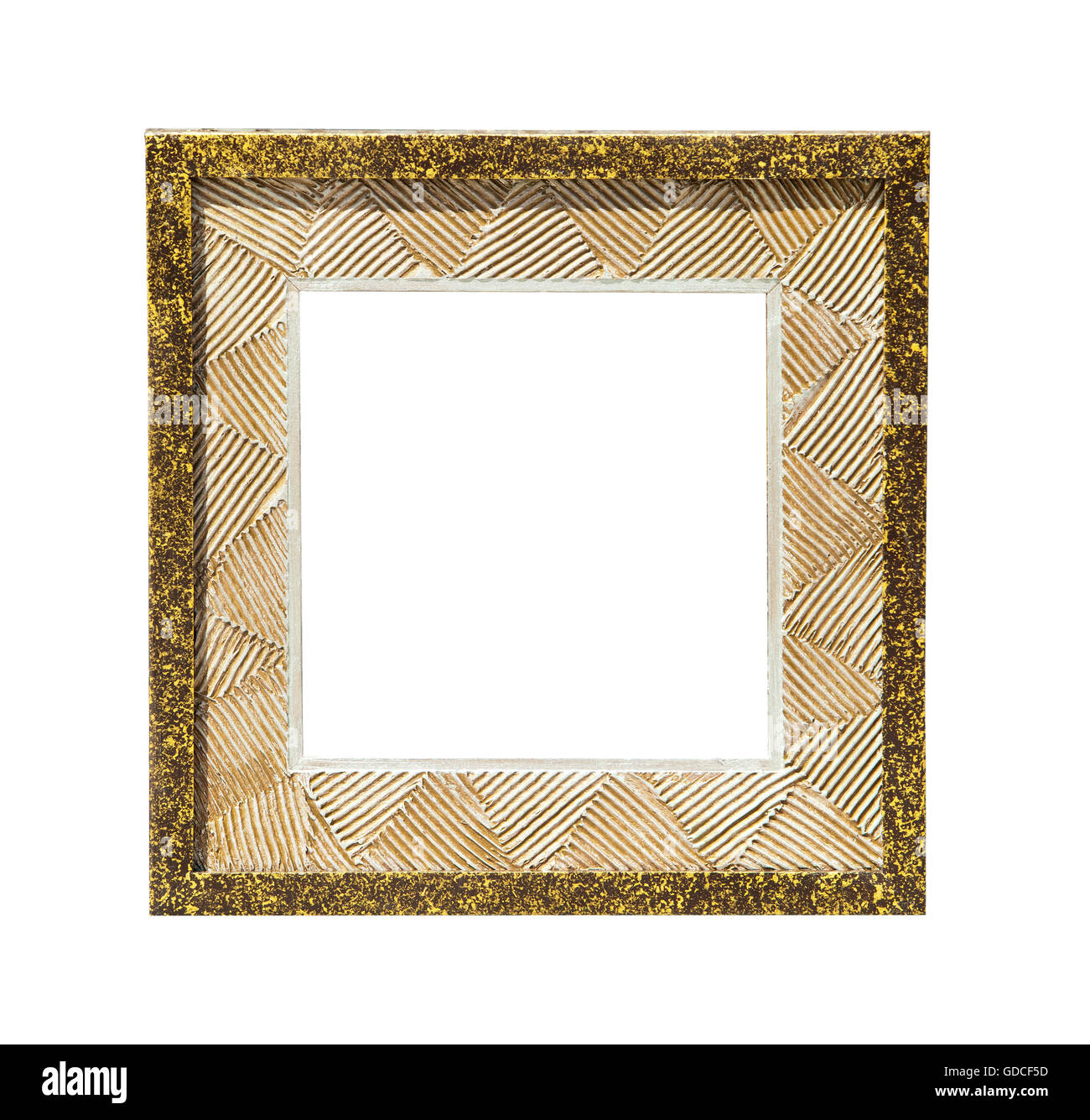 Golden design painting canvas frame Stock Photo Alamy