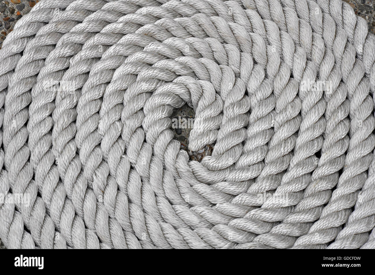 Twisting rope pattern in circles Stock Photo