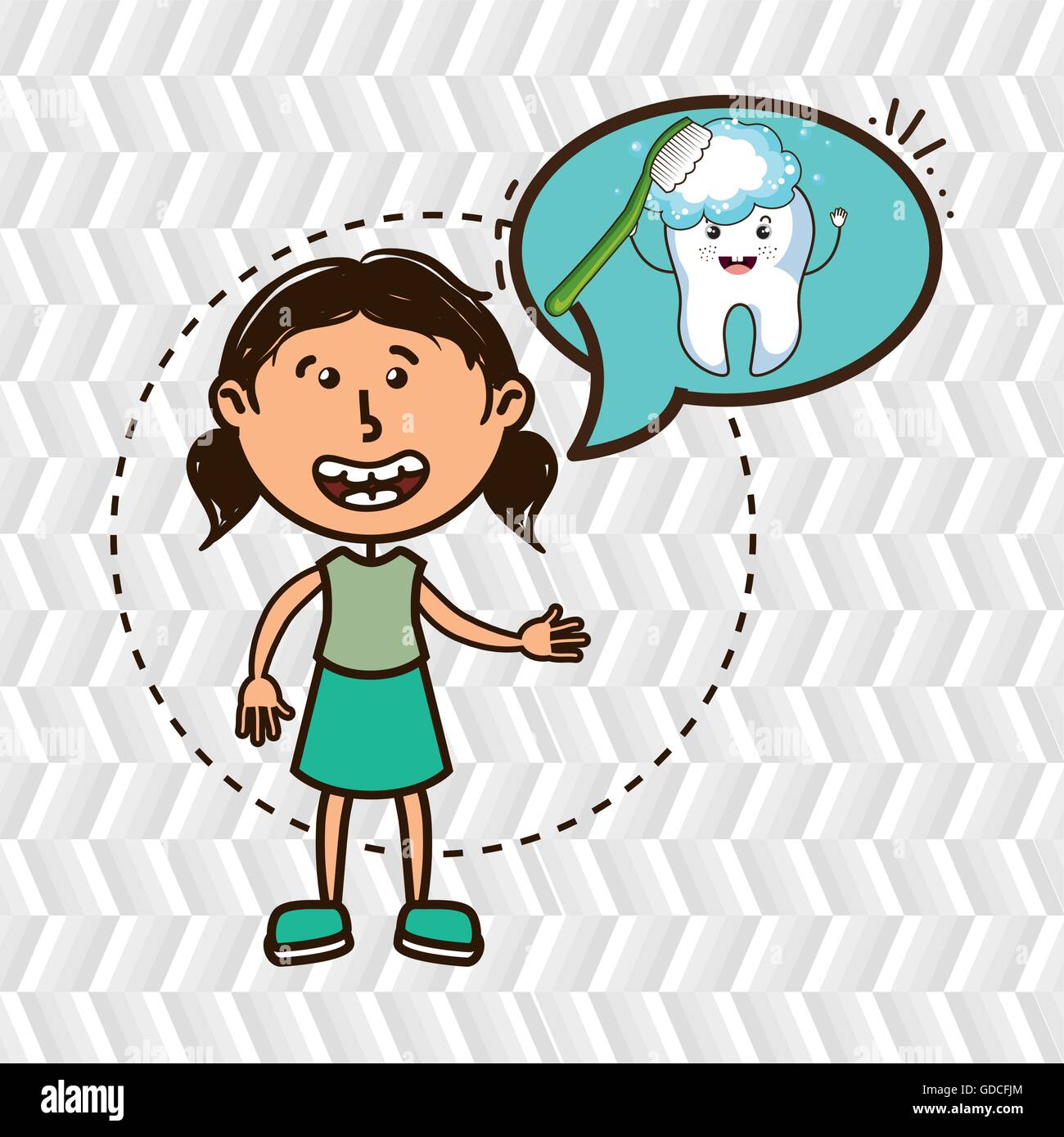 girl with tooth isolated icon design Stock Vector Image & Art - Alamy
