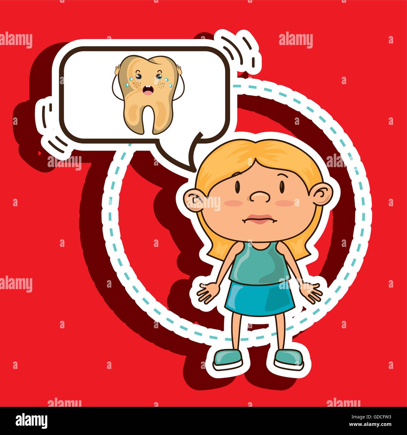 girl with tooth isolated icon design Stock Vector Image & Art - Alamy