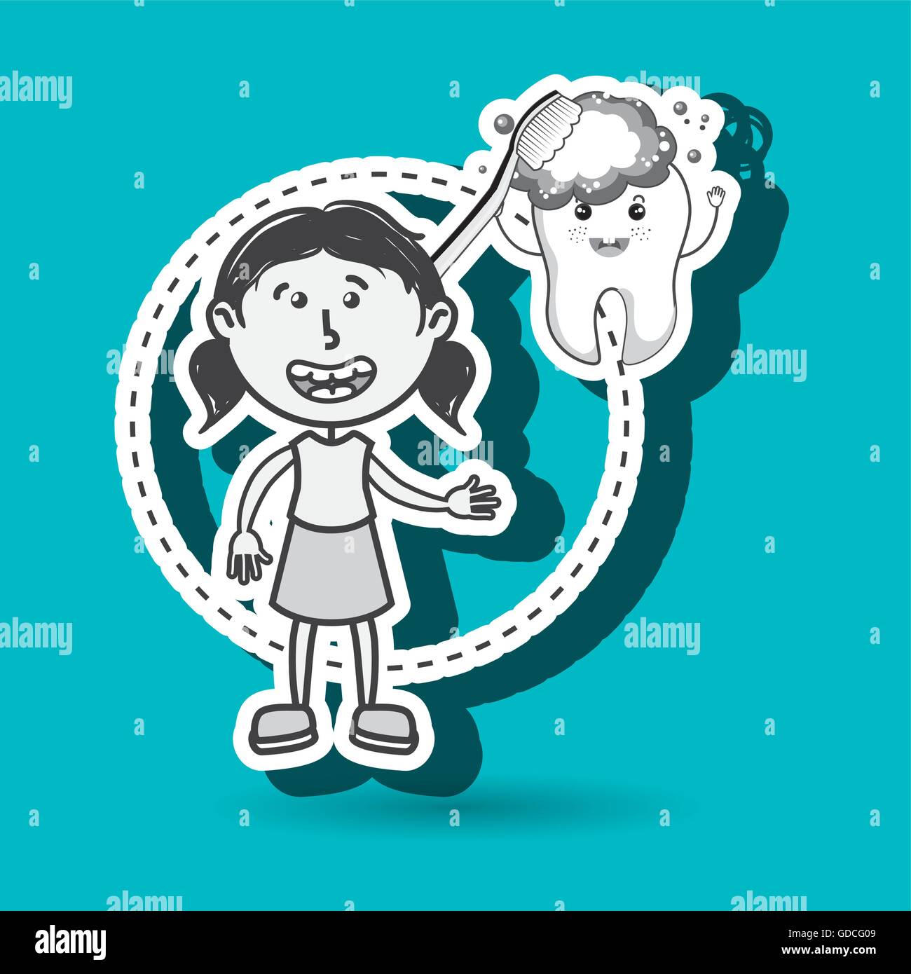girl with tooth isolated icon design Stock Vector Image & Art - Alamy