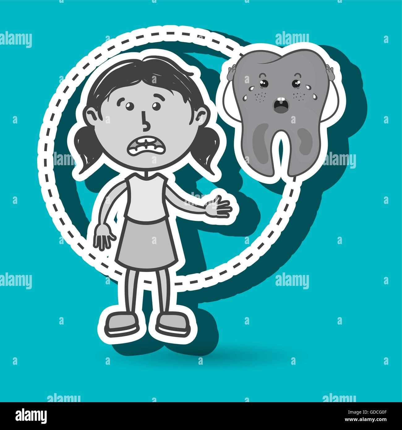 girl with tooth isolated icon design Stock Vector Image & Art - Alamy